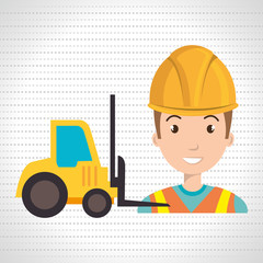 Obraz na płótnie Canvas man construction tool work vector illustration graphic