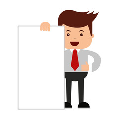 man businessman cartoon character icon