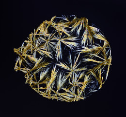 Colorful micro crystals in polarized light