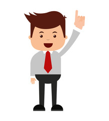 man businessman cartoon character icon