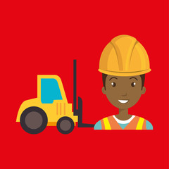 Obraz na płótnie Canvas man construction tool work vector illustration graphic