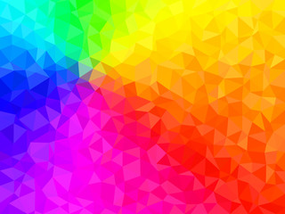 Abstract background - Colorful Geometrical shapes, Polygonal vector texture - Rainbow spectrum colors