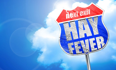 hayfever, 3D rendering, blue street sign