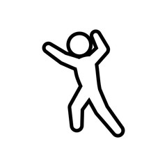 Person concept represented by male pictogram icon. Isolated and flat illustration