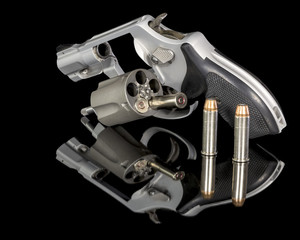 Handgun with hollow point bullets