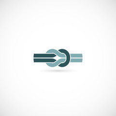 Knot icon. Isolated om white background. Vector illustration, eps 10.