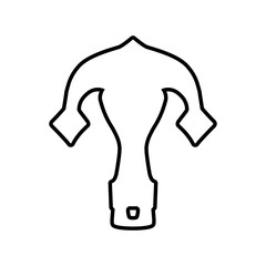 Sea lifestyle and nautical concept represented by silhouette anchor icon. Isolated and flat illustration