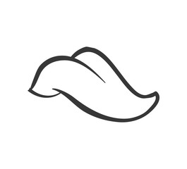Expression and part of body concept represented by tongue icon. Isolated and flat illustration
