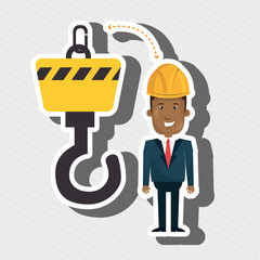 man construction tool work vector illustration graphic