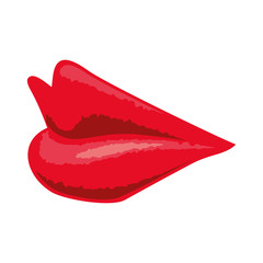 Expression and part of body concept represented by lips icon. Isolated and flat illustration