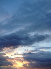 Sunset sky with clouds