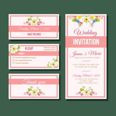 pink wedding Invitation template