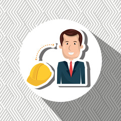 man construction tool work vector illustration graphic