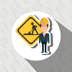 man construction tool work vector illustration graphic