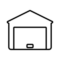 Repair and home concept represented by garage icon. Isolated and flat illustration