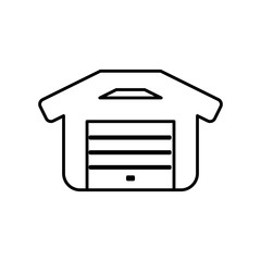 Repair and home concept represented by garage icon. Isolated and flat illustration