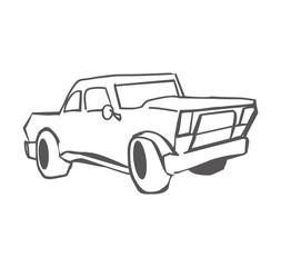Transportation concept represented by car icon. Isolated and flat illustration