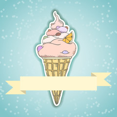 Ice cream invitation card