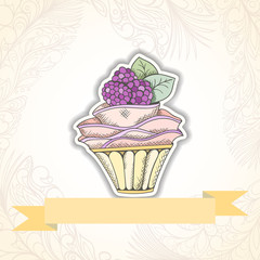 Cupcake invitation card