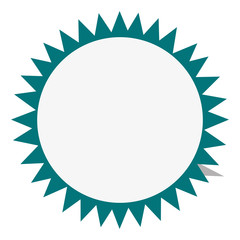 flat design circular badge icon vector illustration