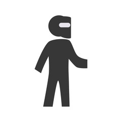 Repair and construction concept represented by constructer pictogram icon. Isolated and flat illustration