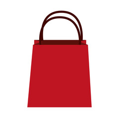 flat design shopping bag icon vector illustration