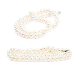 Pearl necklace isolated