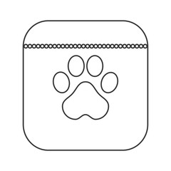 flat design dog food icon vector illustration