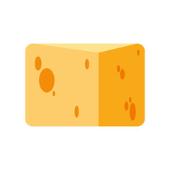 Food concept represented by cheese icon. Isolated and flat illustration