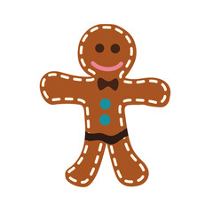 Bakery concept represented by cookie doll icon. Isolated and flat illustration