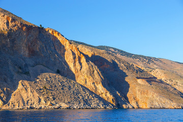 Fototapeta na wymiar south coast of Crete near Agia Roumeli, Greece