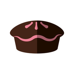 Bakery concept represented by cake icon. Isolated and flat illustration