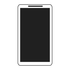 flat design modern cellphone icon vector illustration