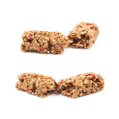Nutrient chewy grains bar isolated