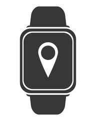 flat design smart watch icon vector illustration