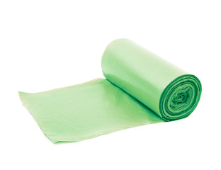 Trash bag roll isolated