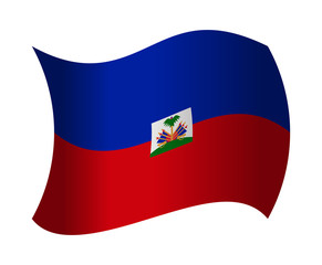 haiti flag waving in the wind