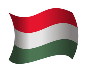 hungary flag waving in the wind