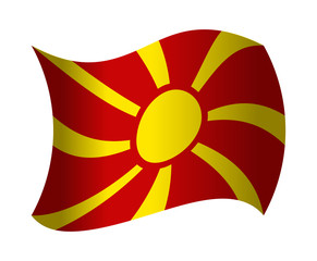 macedonia flag waving in the wind
