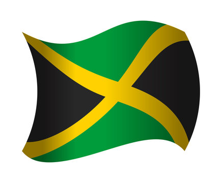 jamaica flag waving in the wind