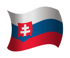 slovakia flag waving in the wind