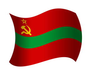 transnistria flag waving in the wind