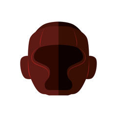 Boxing concept represented by helmet icon. Isolated and flat illustration