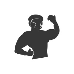 Boxing concept represented by boxer icon. Isolated and flat illustration