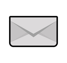 Email concept represented by envelope icon. Isolated and flat illustration