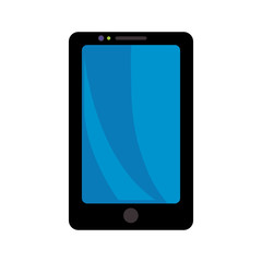 Gadget and technology concept represented by smartphone icon. Isolated and flat illustration