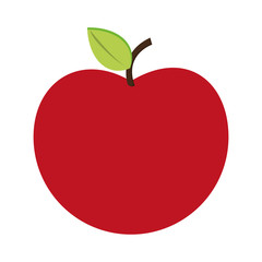 Fototapeta premium flat design whole apple icon vector illustration