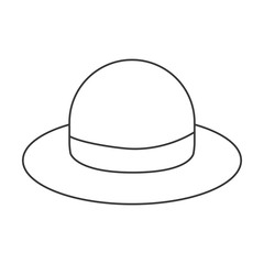 flat design retro hat icon vector illustration