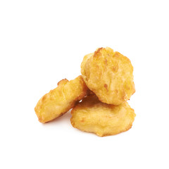 Breaded chicken nugget composition isolated
