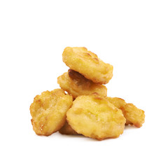 Breaded chicken nugget composition isolated
